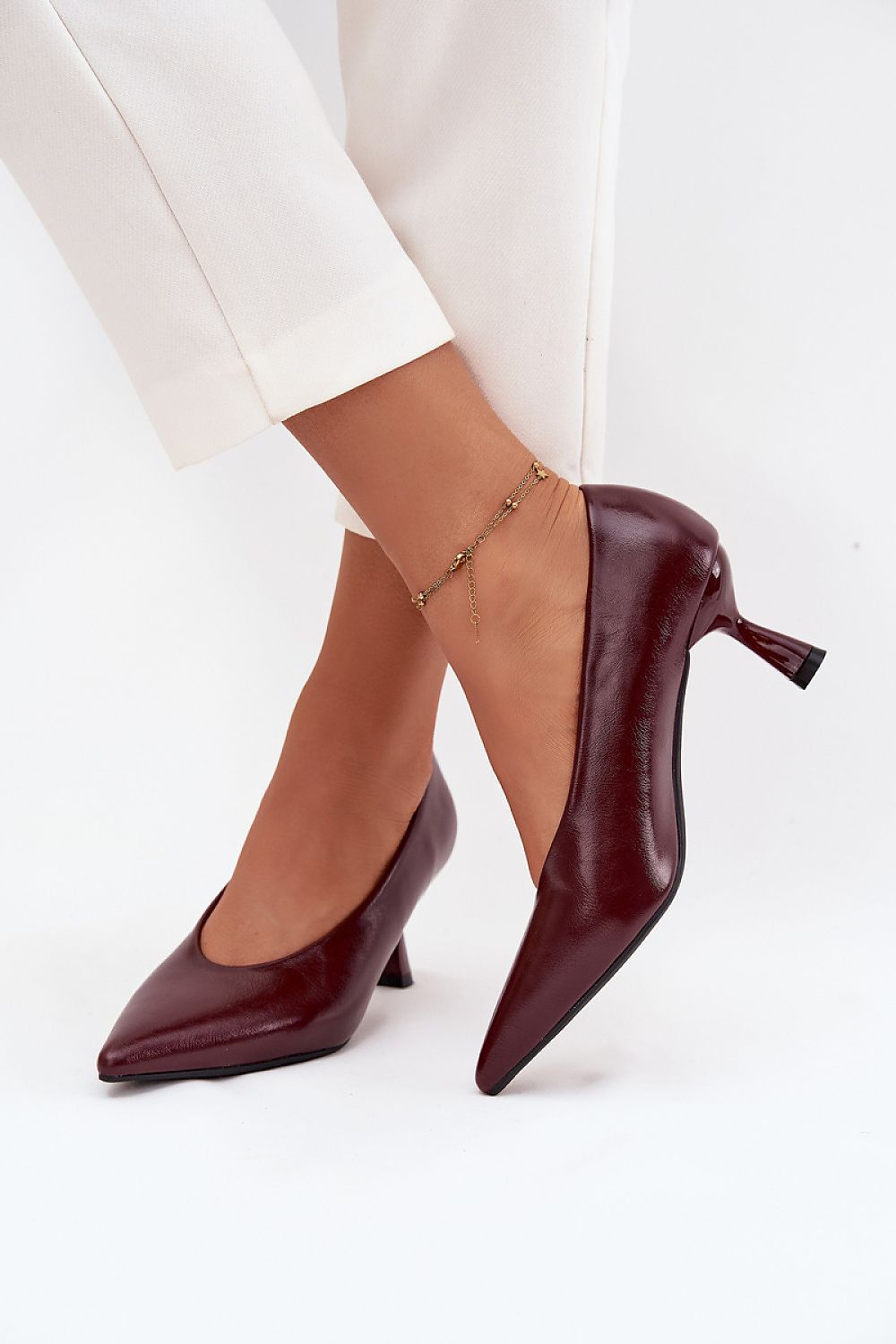  Pantofi cu toc simplu model 217850 Step in style 