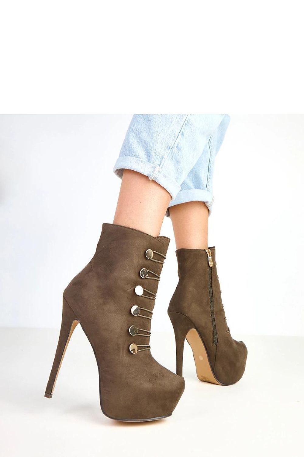  Botine cu toc model 217916 Solea 