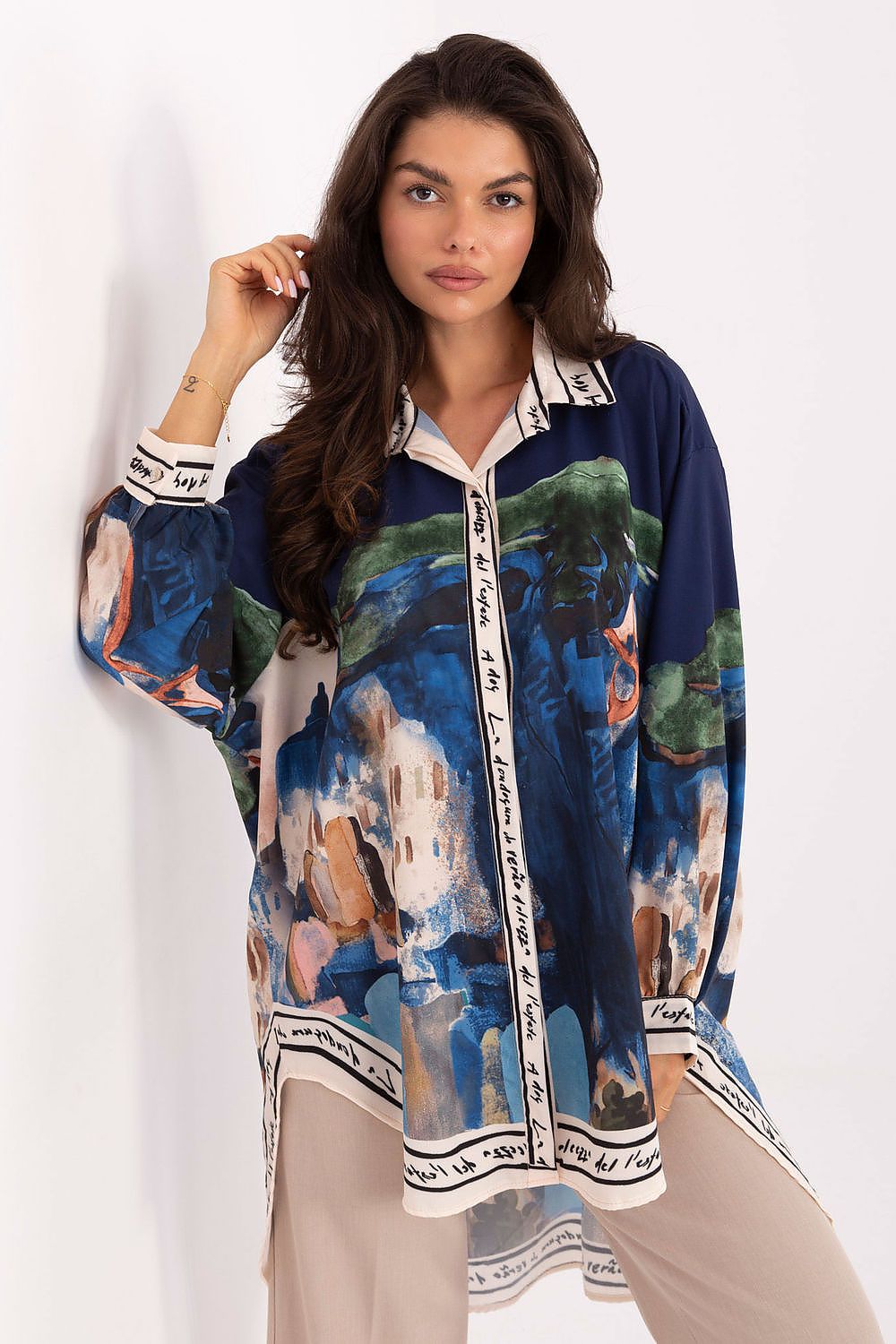  Cămaşă cu mânecă lungă model 218393 Rue Paris 
