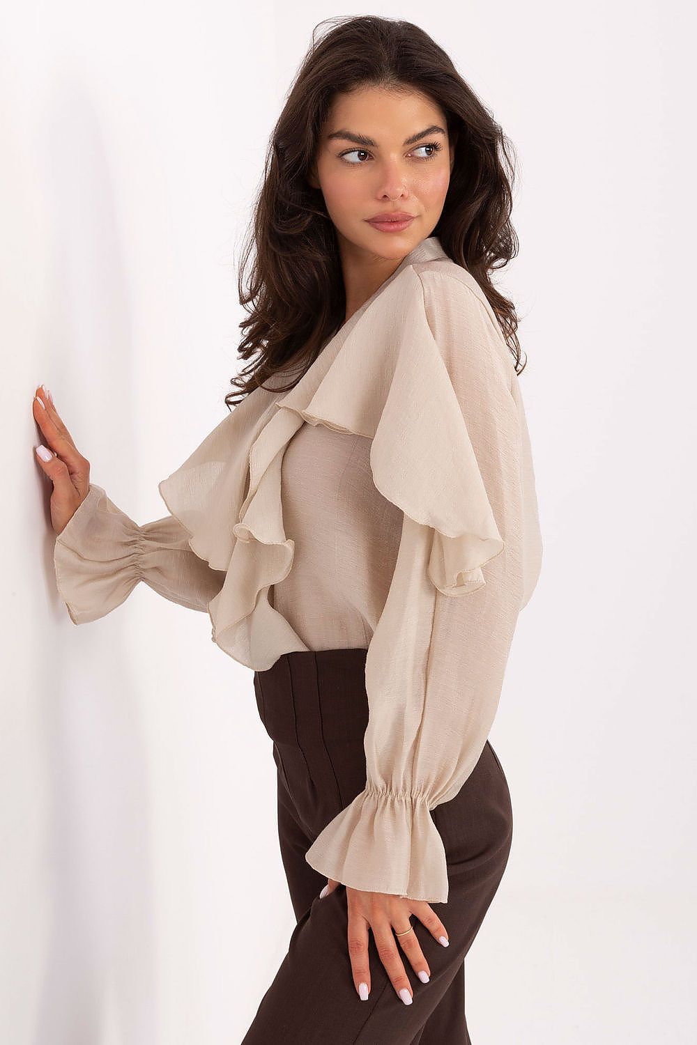  Cămaşă cu mânecă lungă model 218413 Rue Paris 