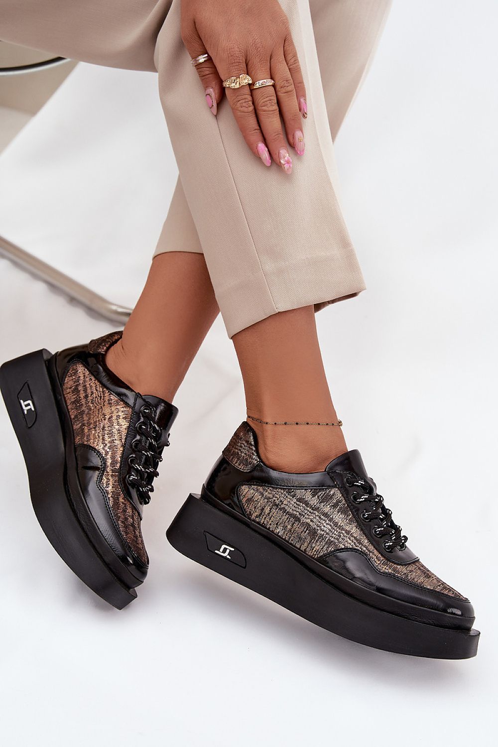  Pantofi sport cu platformă model 219105 Step in style 