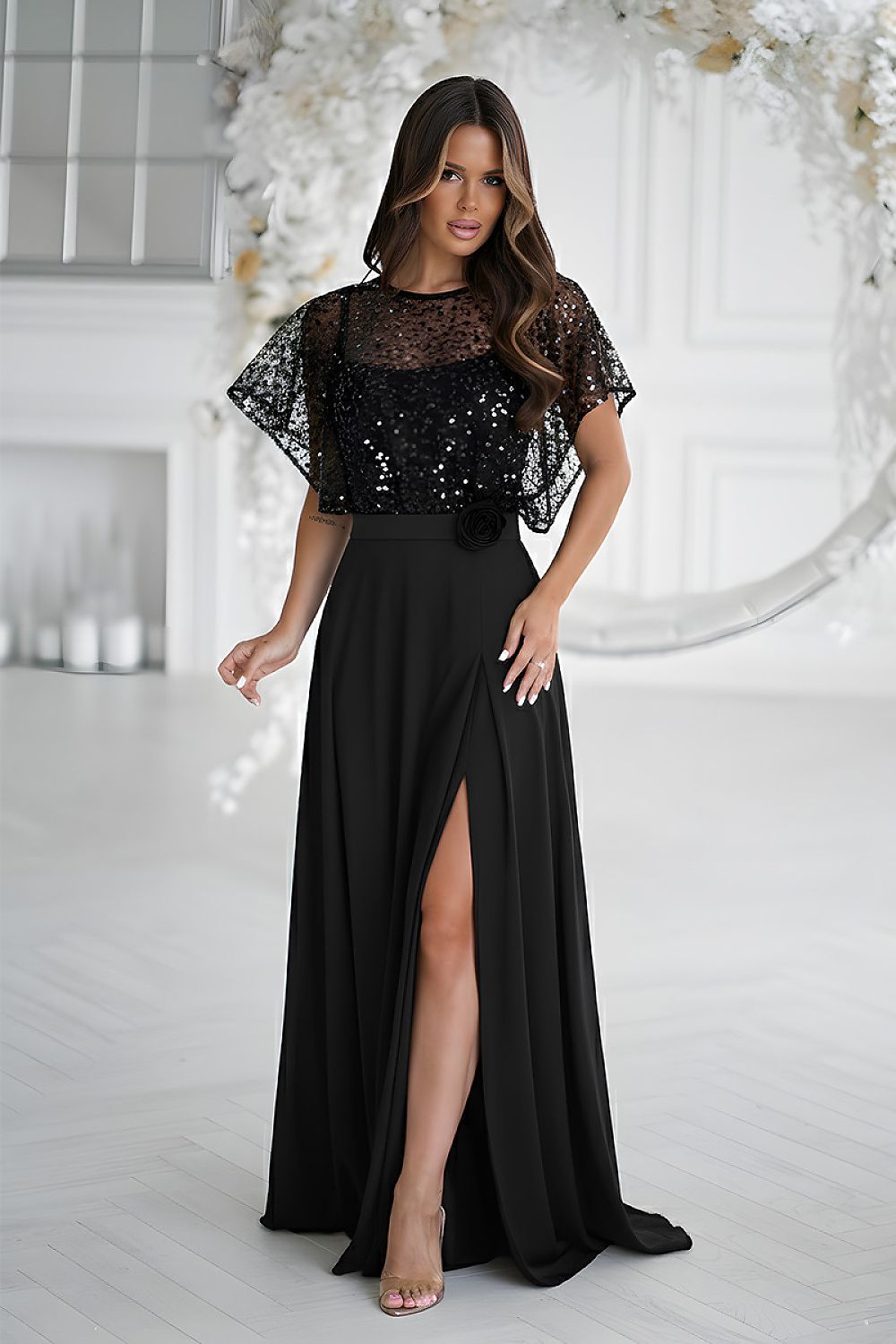  Rochie lungă model 219685 Bicotone 