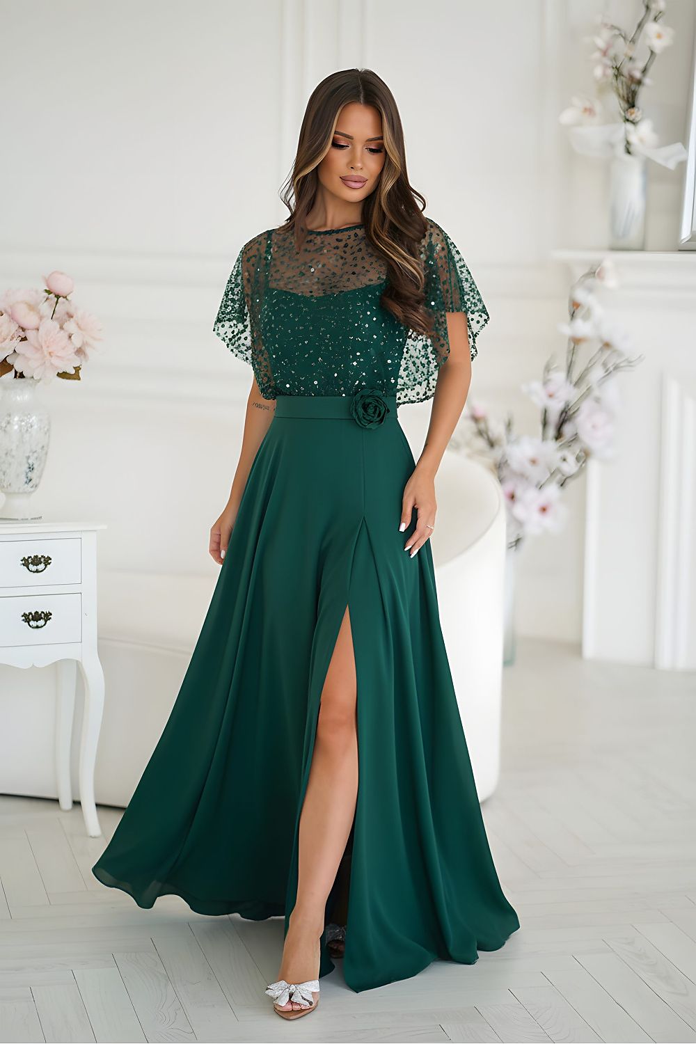  Rochie lungă model 219686 Bicotone 