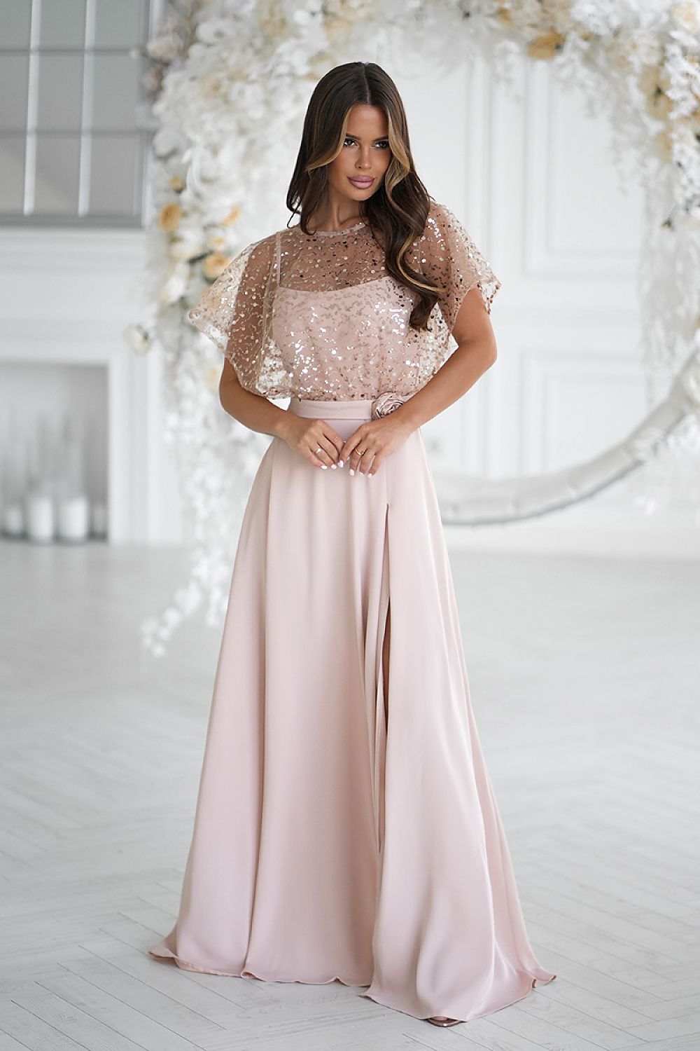  Rochie lungă model 219689 Bicotone 