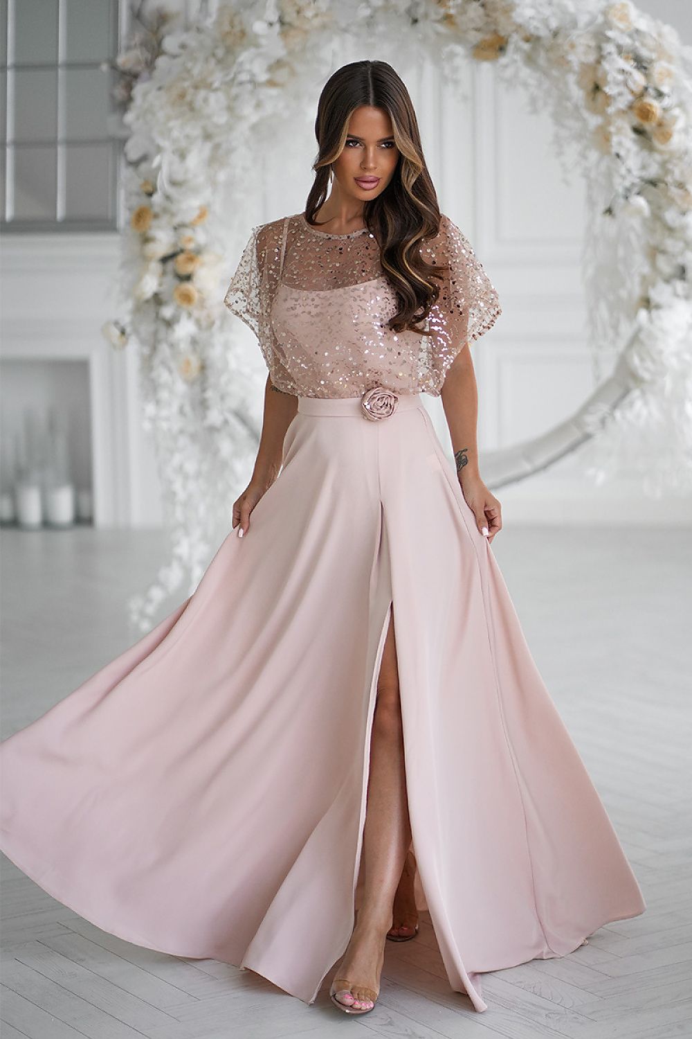  Rochie lungă model 219689 Bicotone 