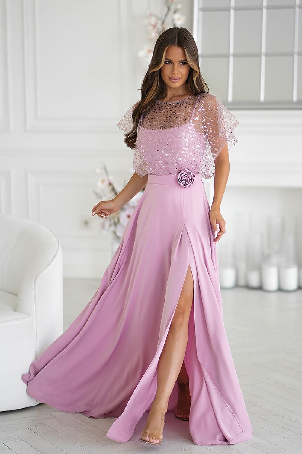  Rochie lungă model 219690 Bicotone 