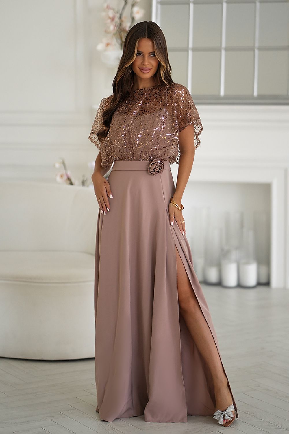  Rochie lungă model 219691 Bicotone 