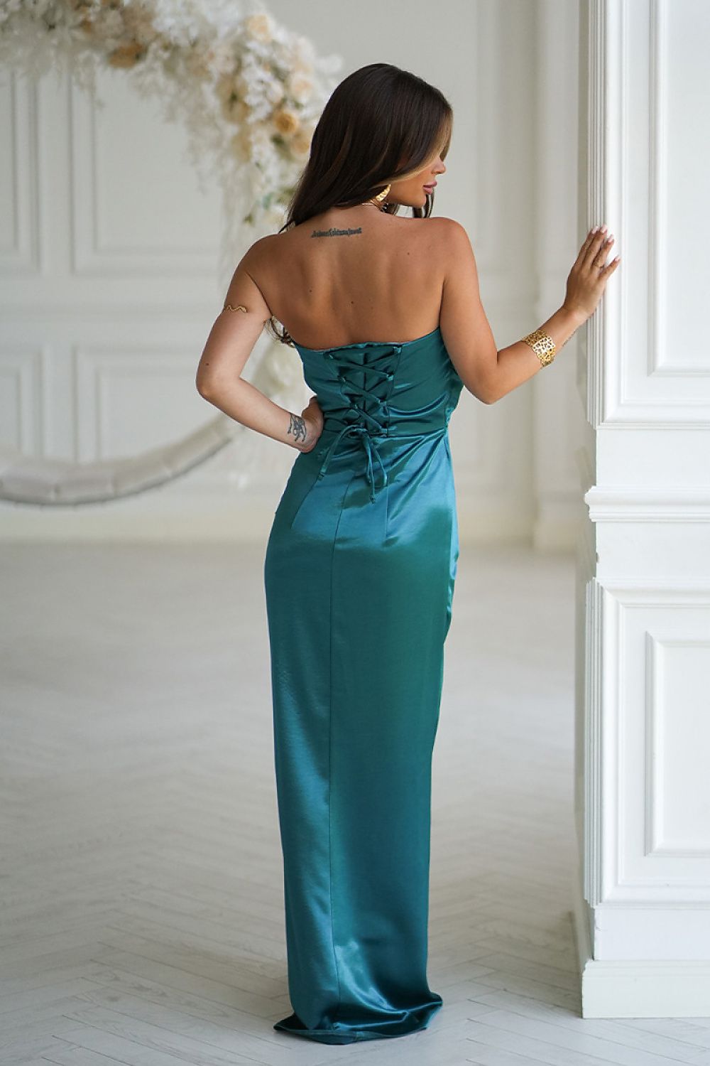  Rochie lungă model 219712 Bicotone 