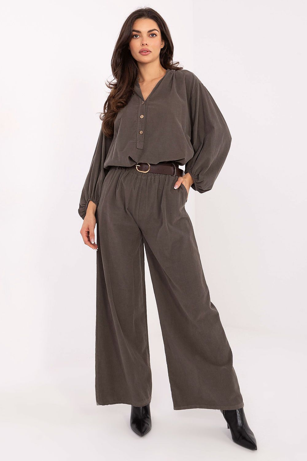  Pantaloni din catifea model 220286 Italy Moda 