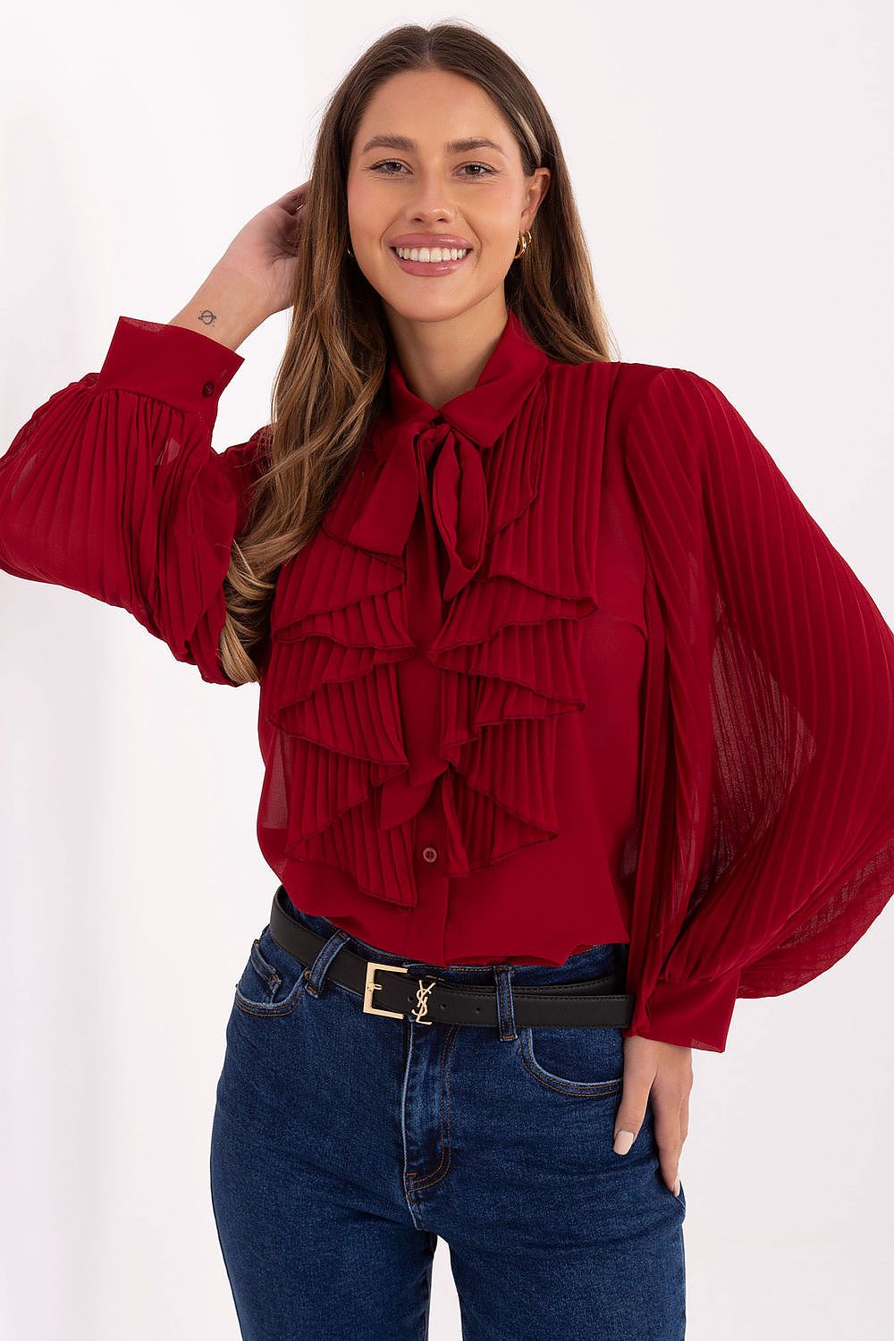  Cămaşă cu mânecă lungă model 220301 Italy Moda 