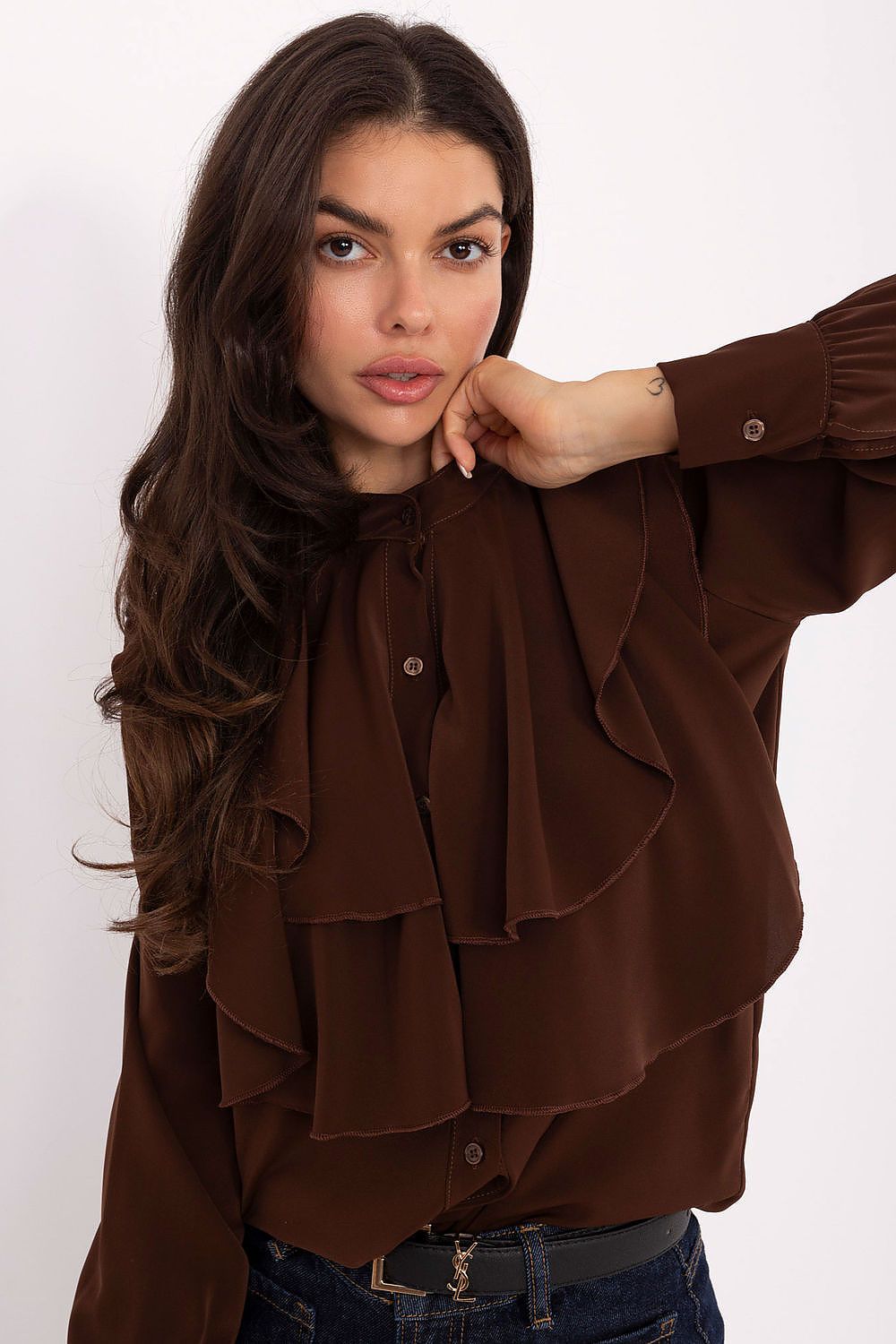  Cămaşă cu mânecă lungă model 220563 Rue Paris 