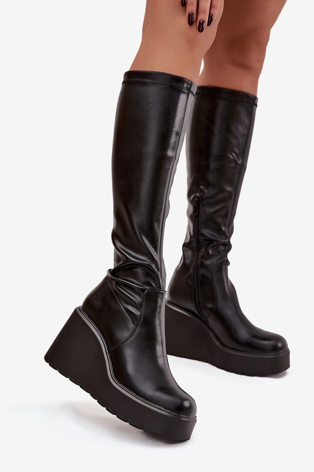  Cizme talpă tip pană model 220718 Step in style 
