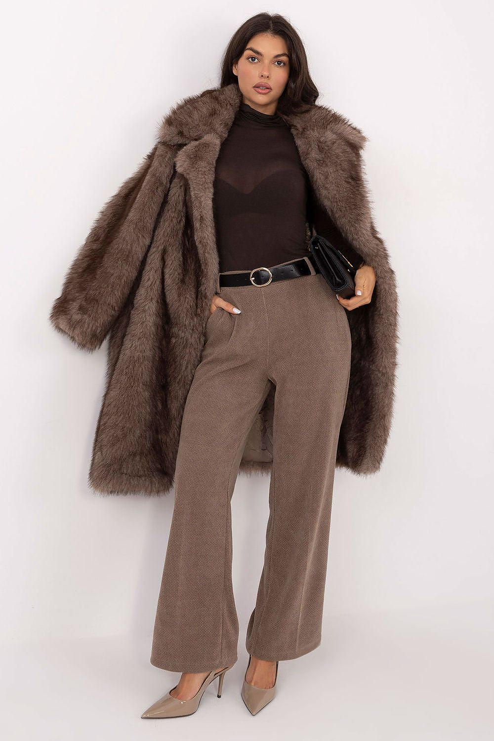  Pantaloni din catifea model 220751 Italy Moda 