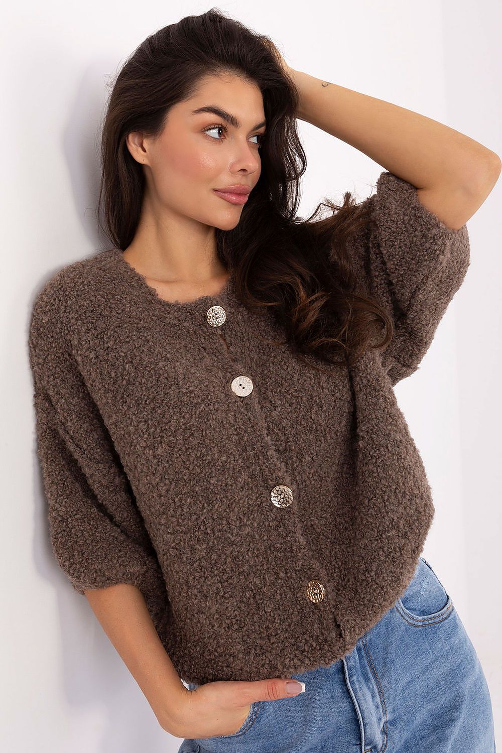  Sveter cu închidere model 220756 Italy Moda 