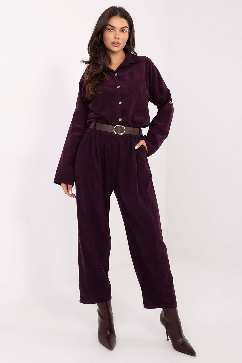  Pantaloni din catifea model 220820 Italy Moda 