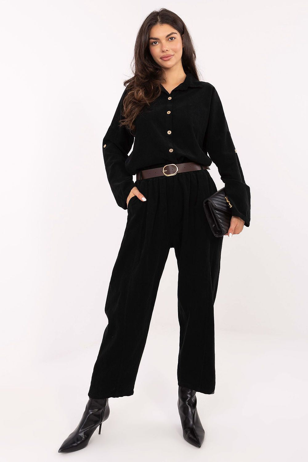 Pantaloni din catifea model 220821 Italy Moda 