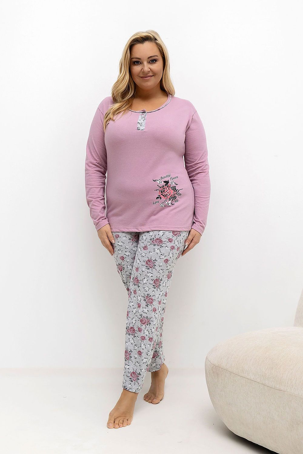  Pijamale Plus Size model 221188 Forever Pink 