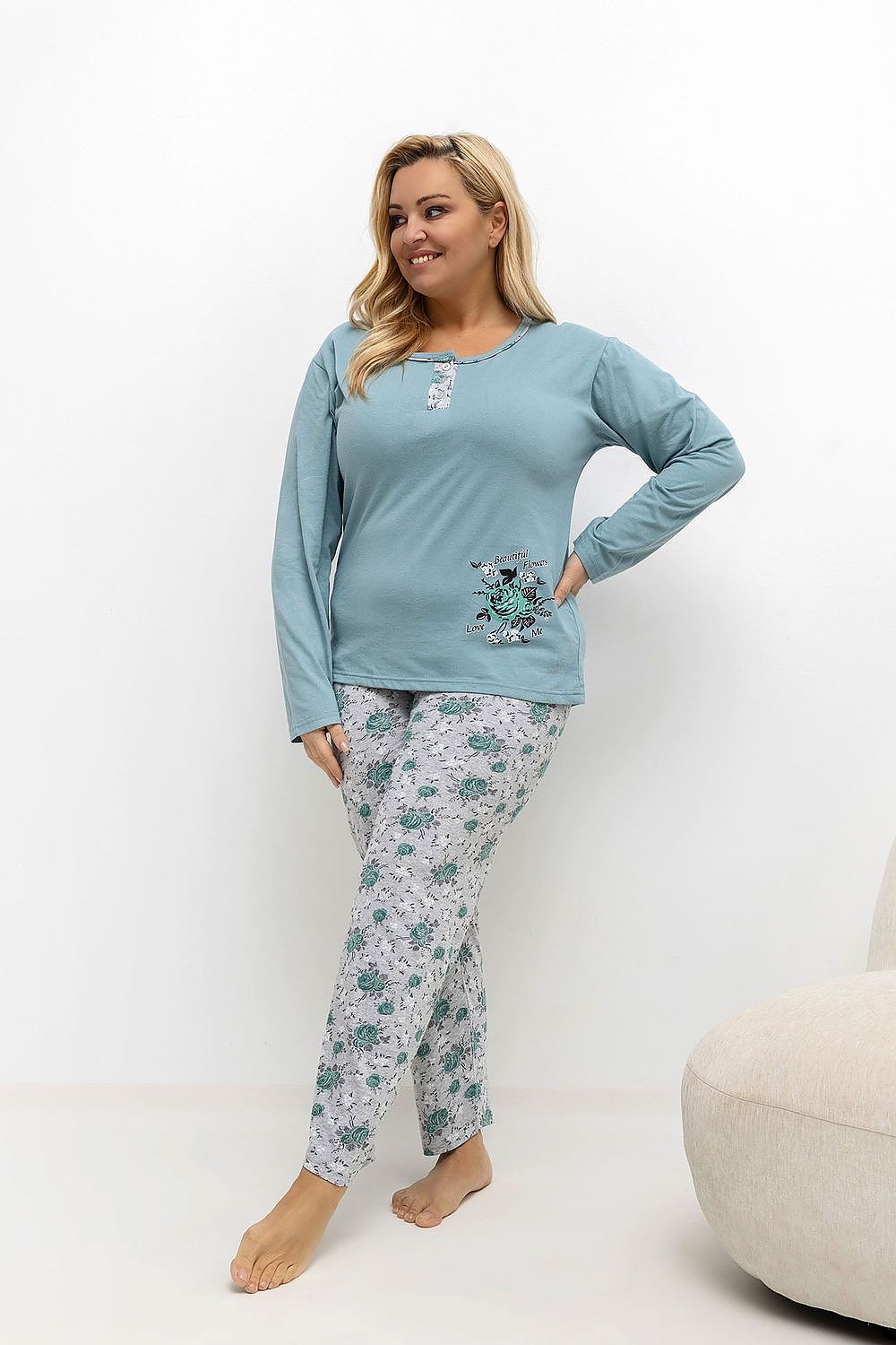  Pijamale Plus Size model 221190 Forever Pink 