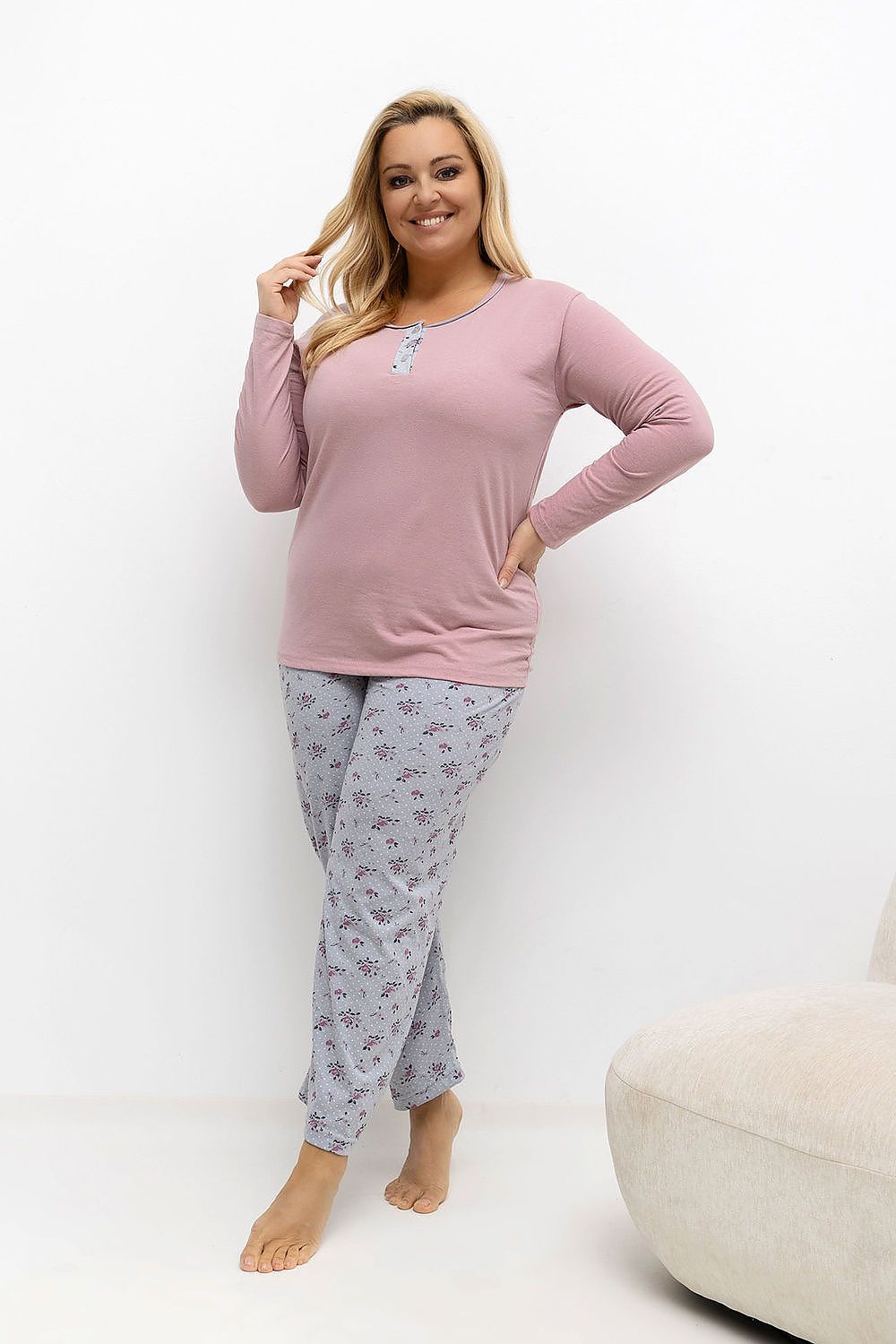  Pijamale Plus Size model 221196 Forever Pink 