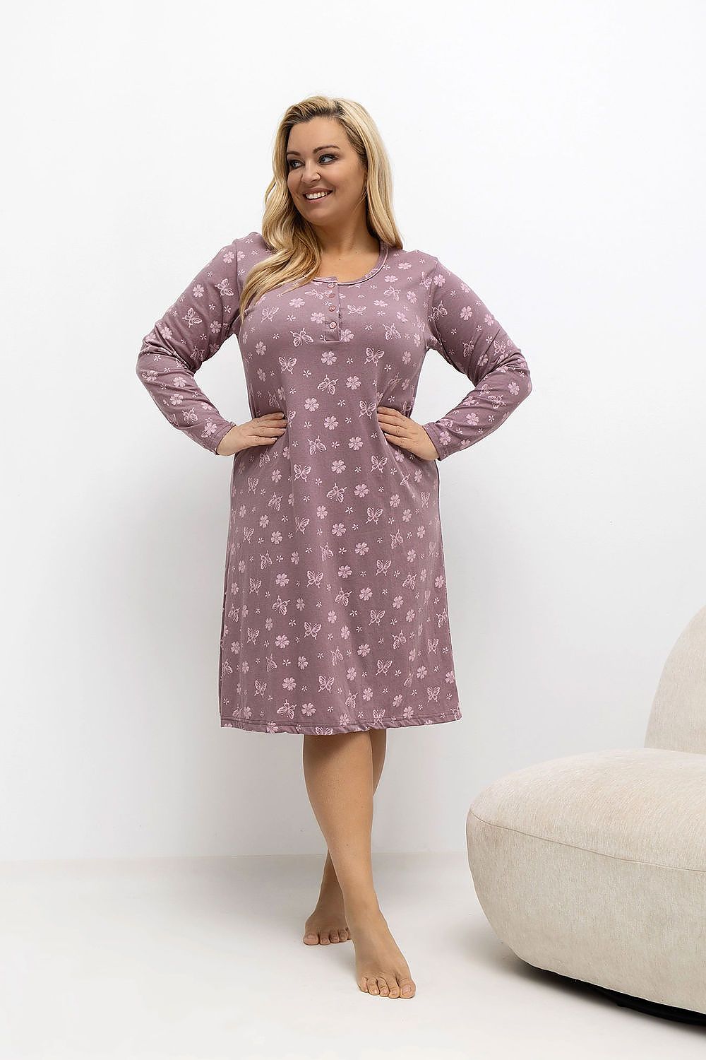  Cămașă de noapte Plus Size model 221200 Forever Pink 