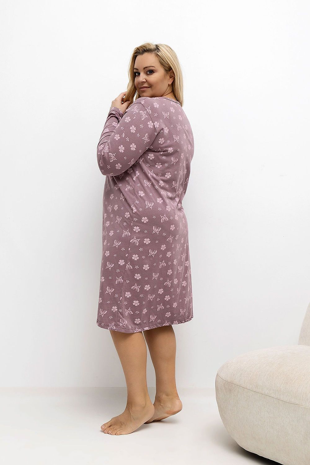  Cămașă de noapte Plus Size model 221200 Forever Pink 
