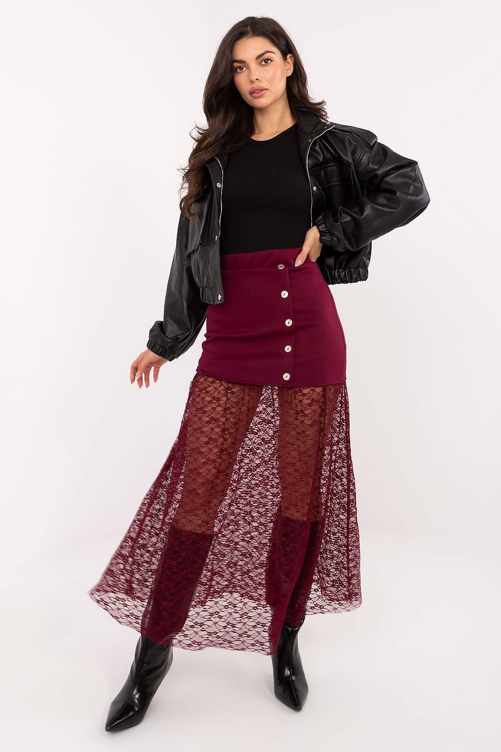  Fustă din dantelă model 221593 Italy Moda 