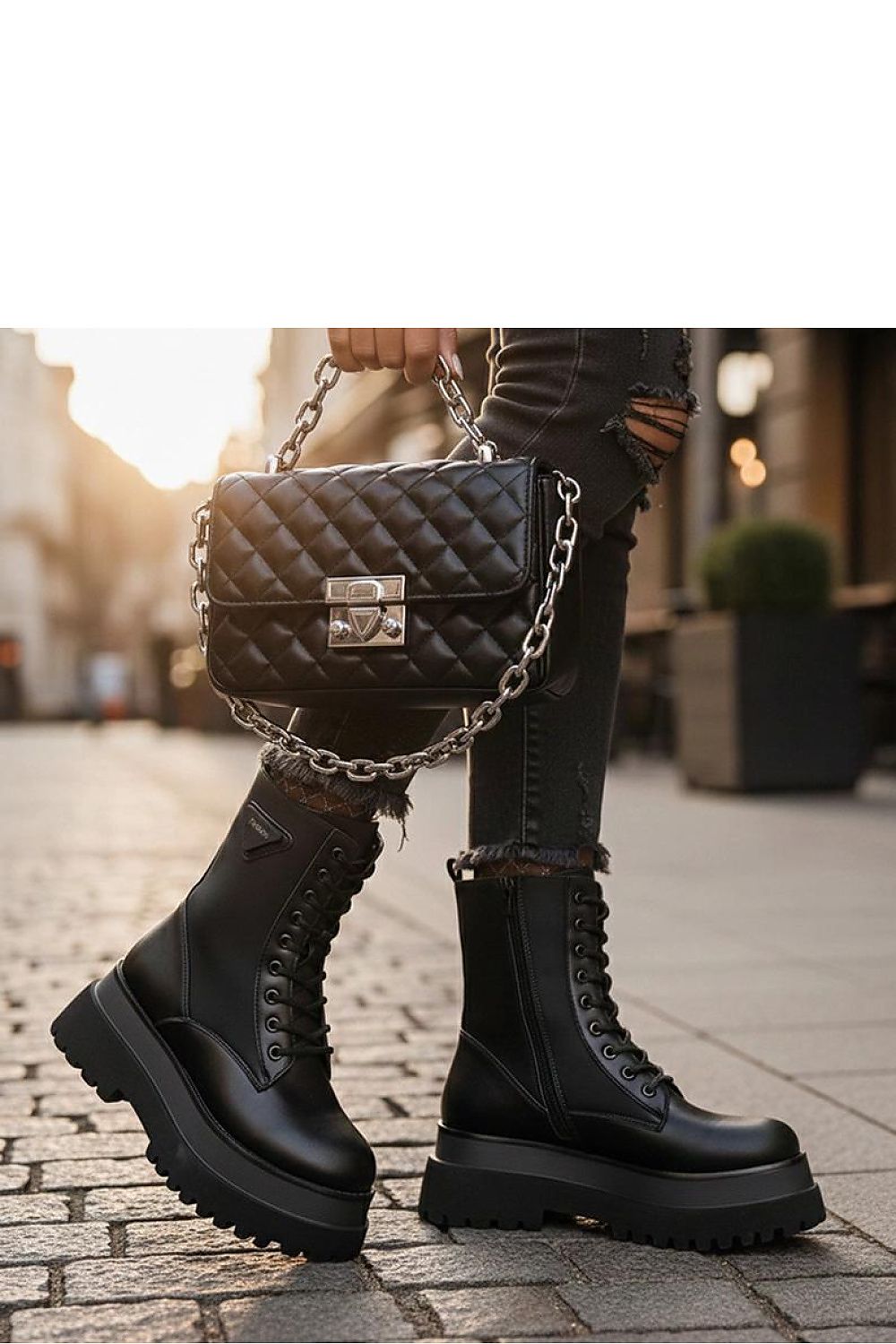  Botine cu platformă model 222046 Solea 
