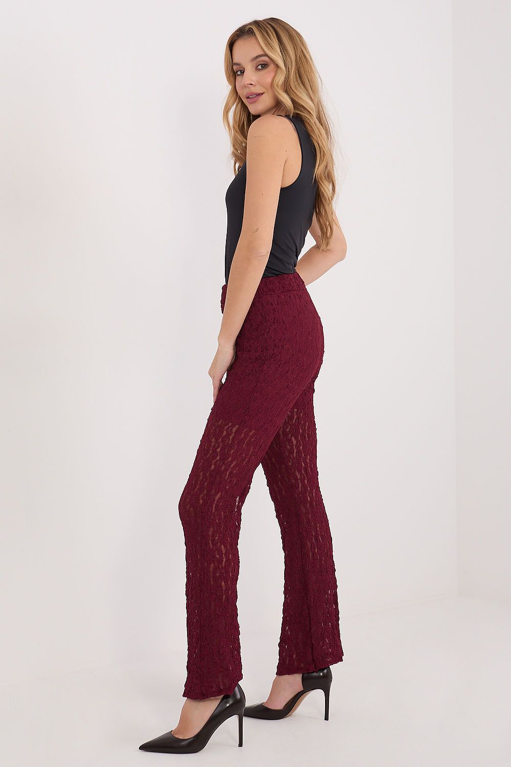  Pantaloni din dantelă model 222322 Italy Moda 