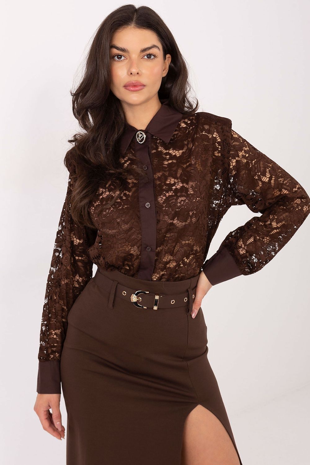  Cămaşă cu mânecă lungă model 222321 Italy Moda 