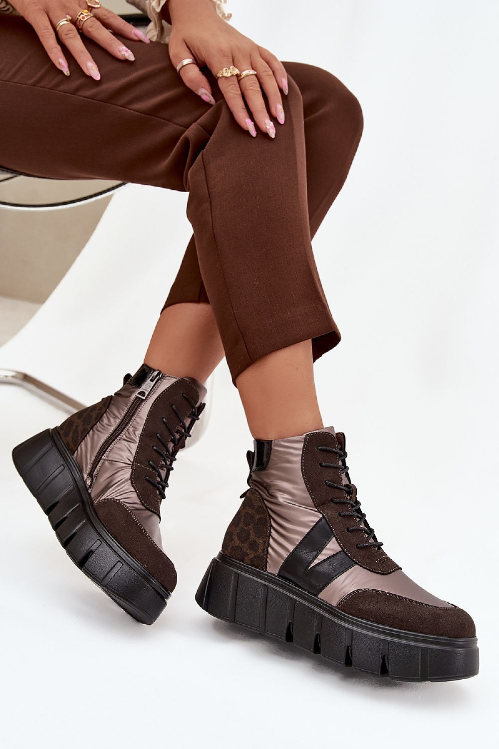  Botine cu platformă model 222521 Step in style 
