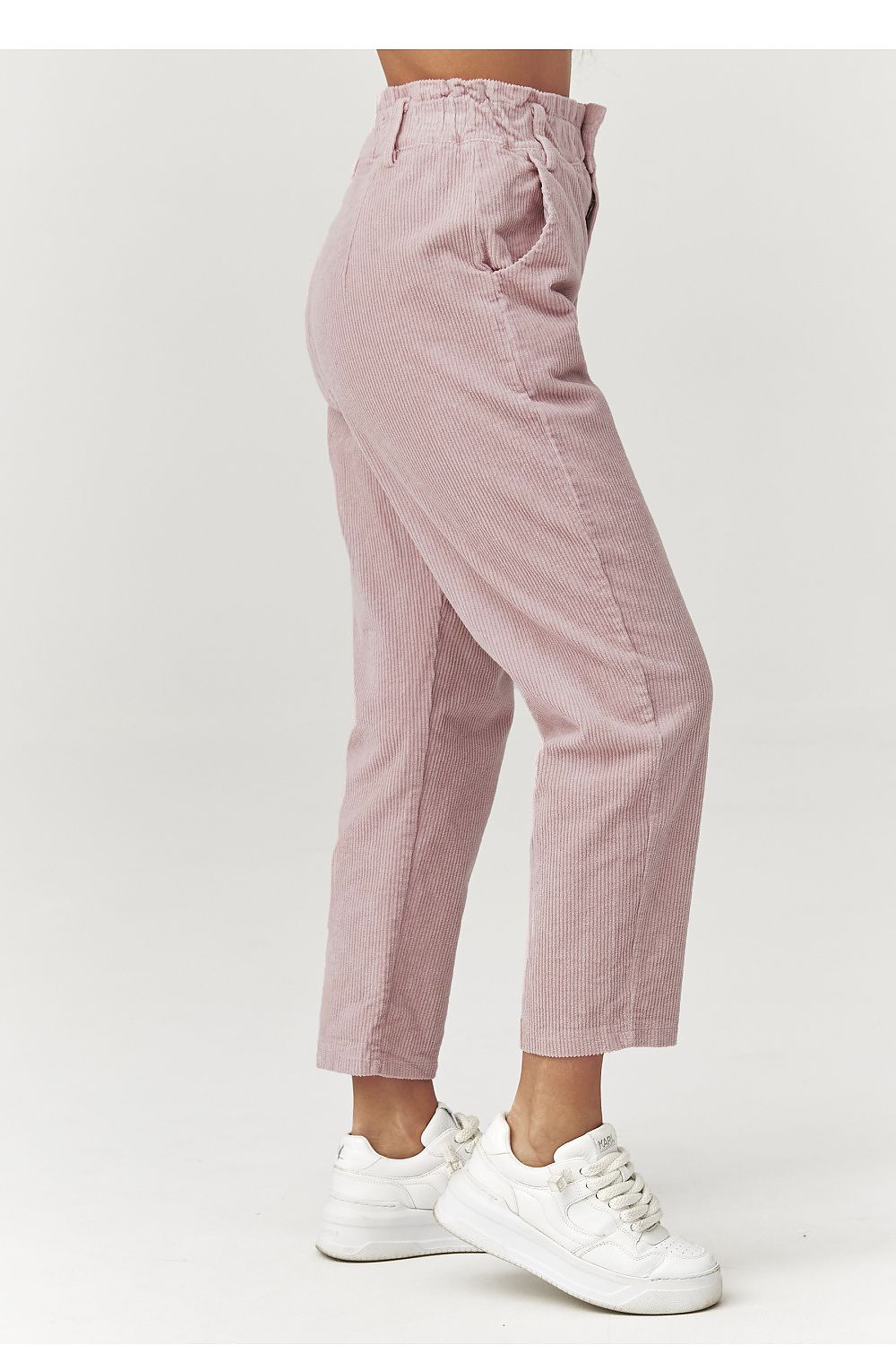  Pantaloni din catifea model 223241 Makadamia 