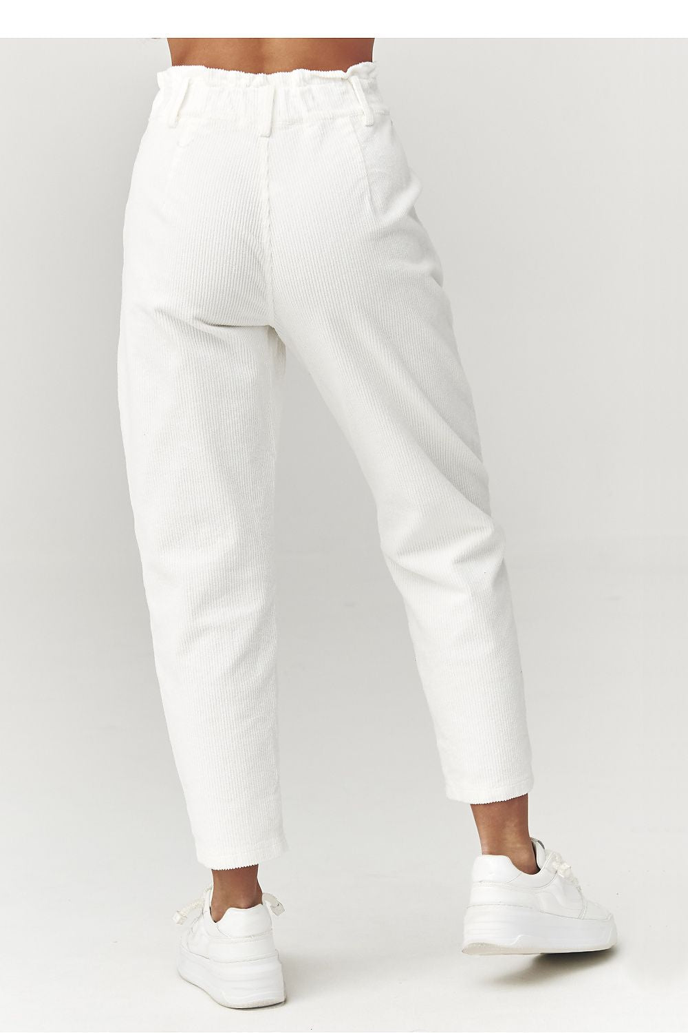  Pantaloni din catifea model 223242 Makadamia 