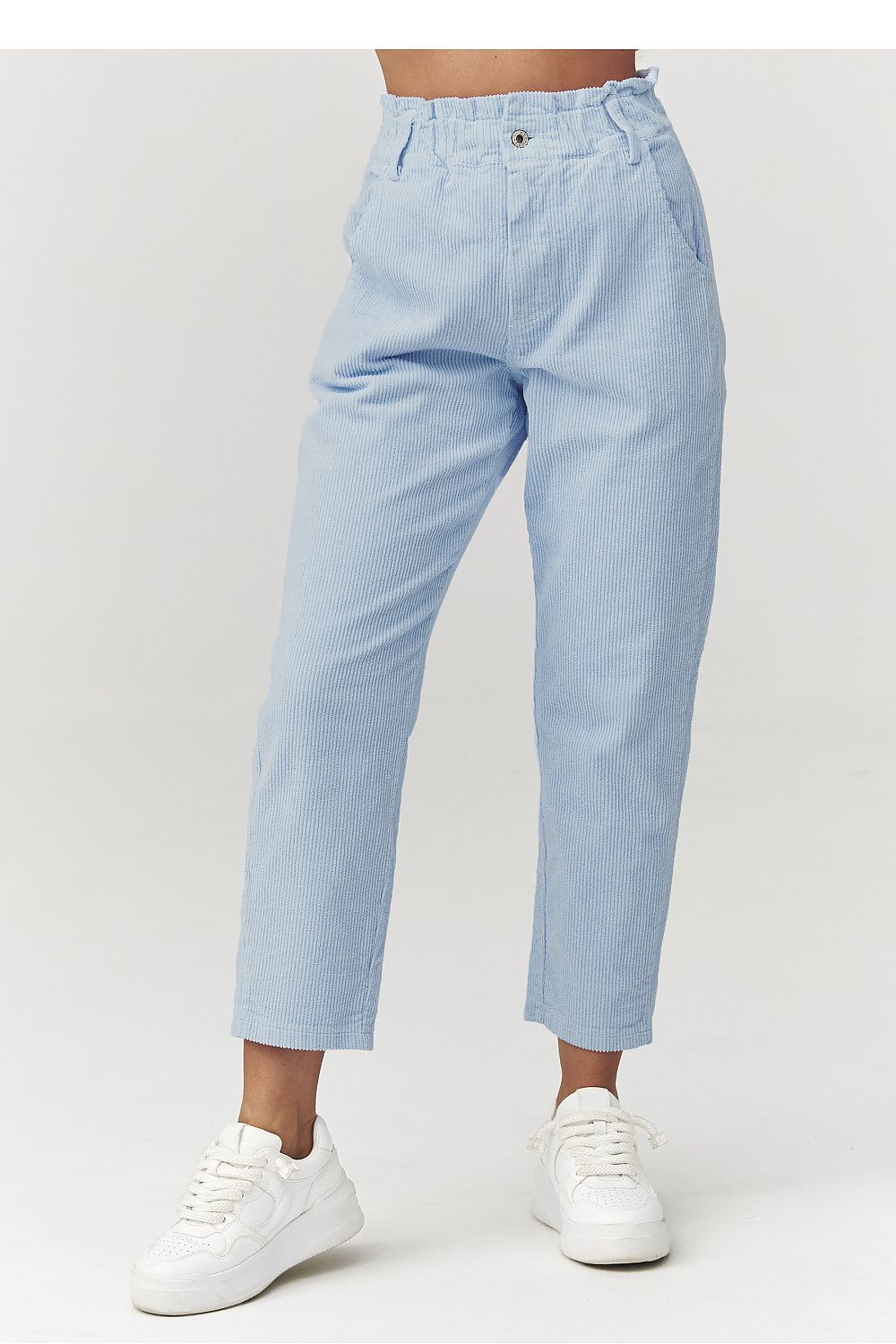  Pantaloni din catifea model 223244 Makadamia 