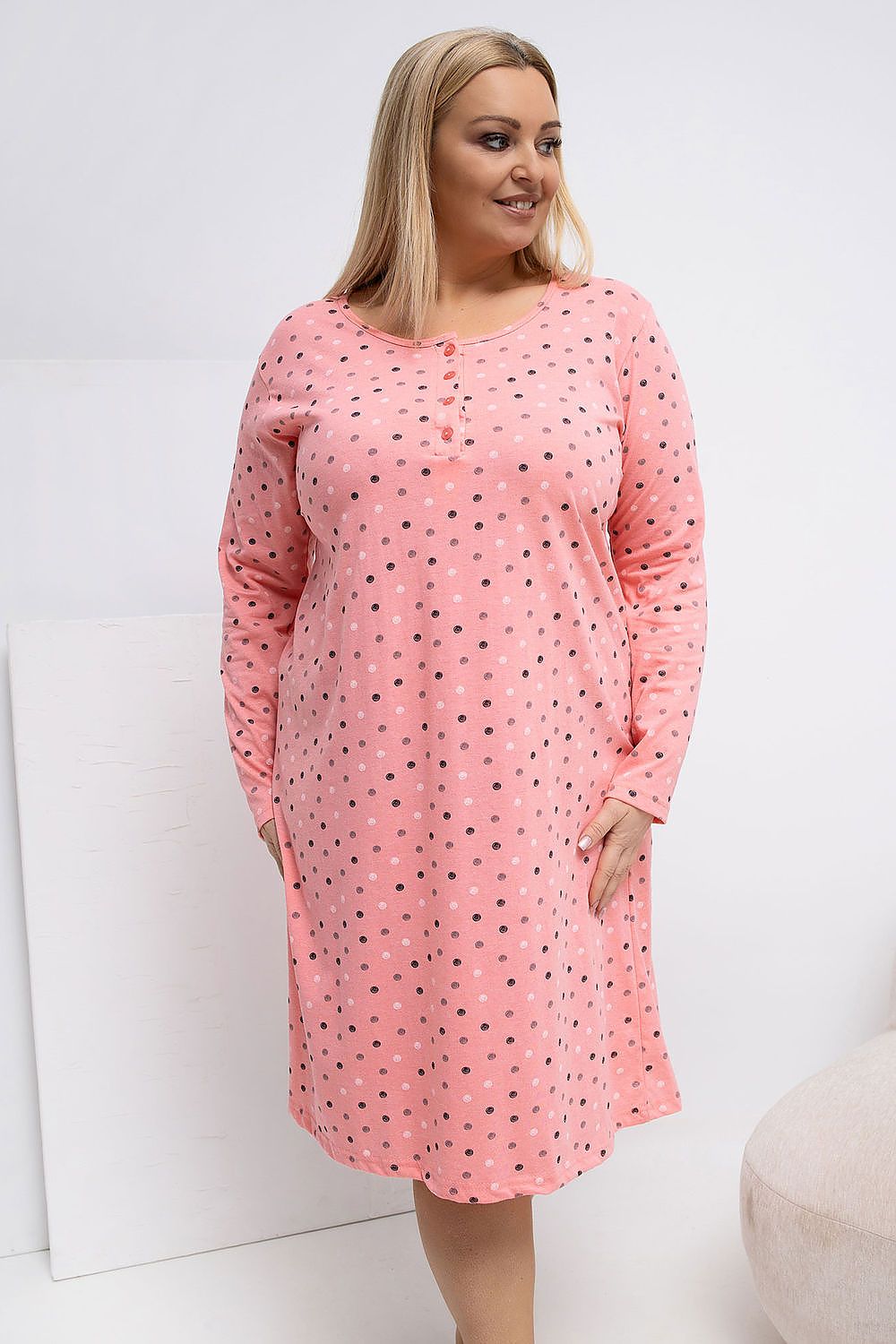  Cămașă de noapte Plus Size model 223301 Forever Pink 