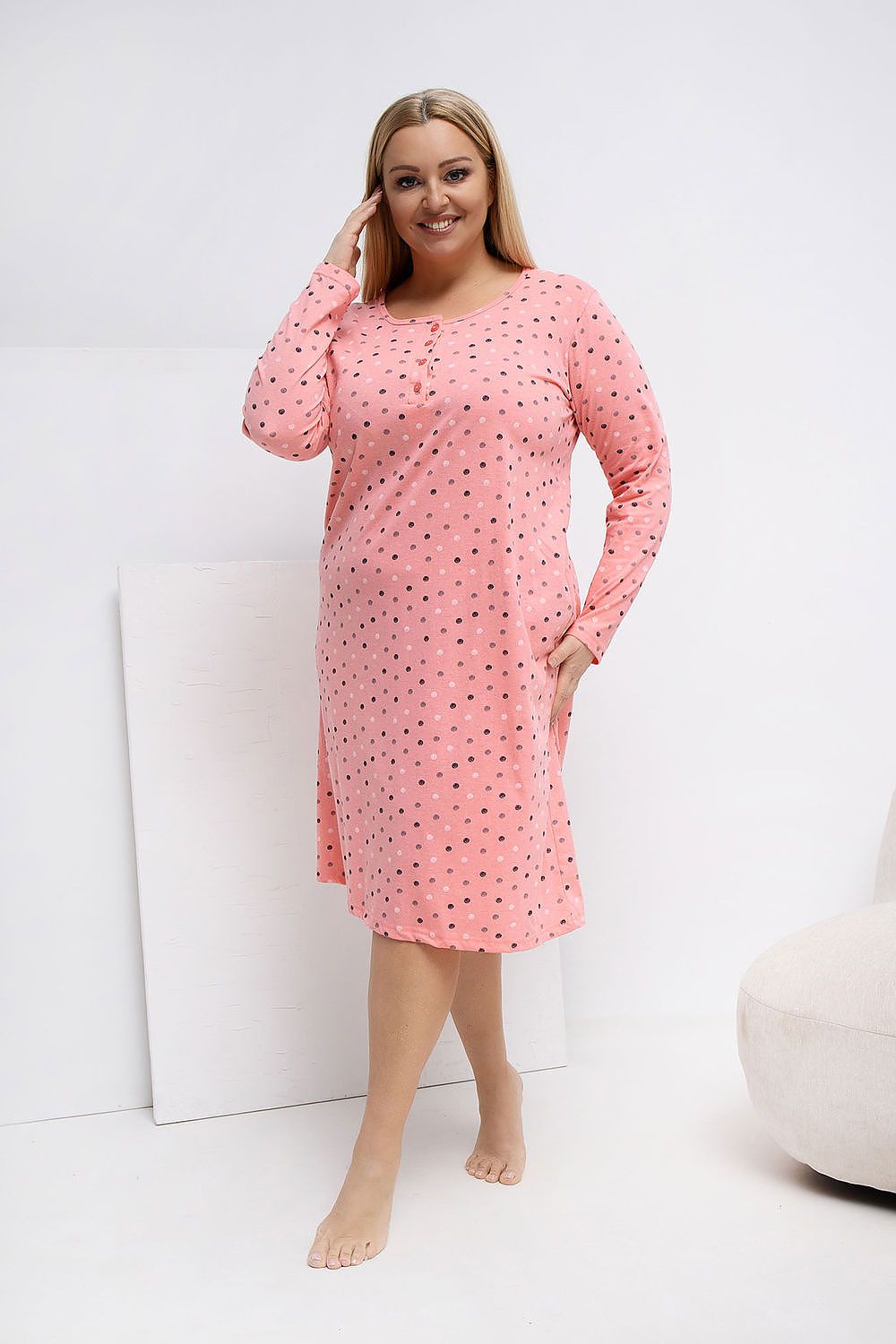  Cămașă de noapte Plus Size model 223301 Forever Pink 