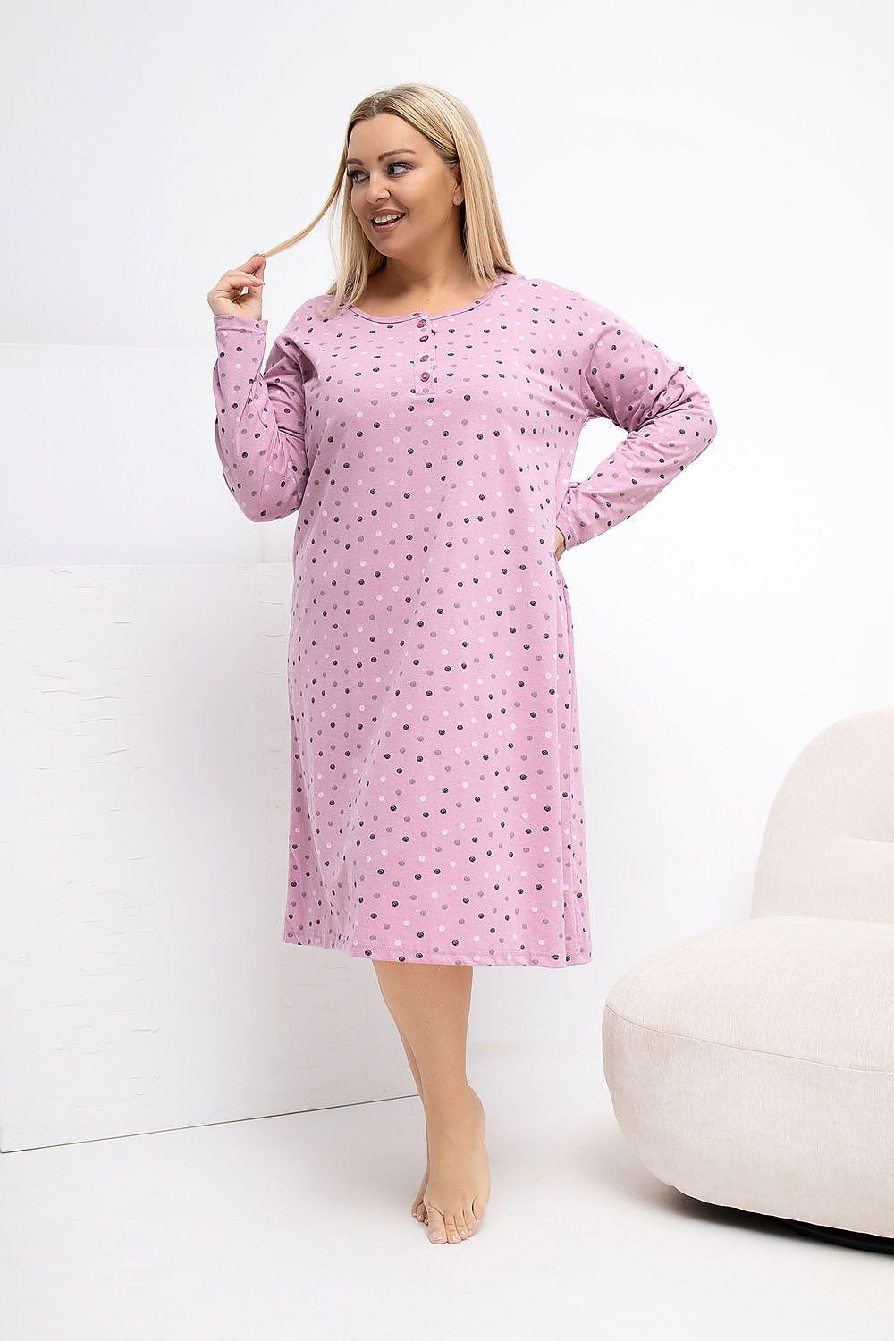  Cămașă de noapte Plus Size model 223303 Forever Pink 