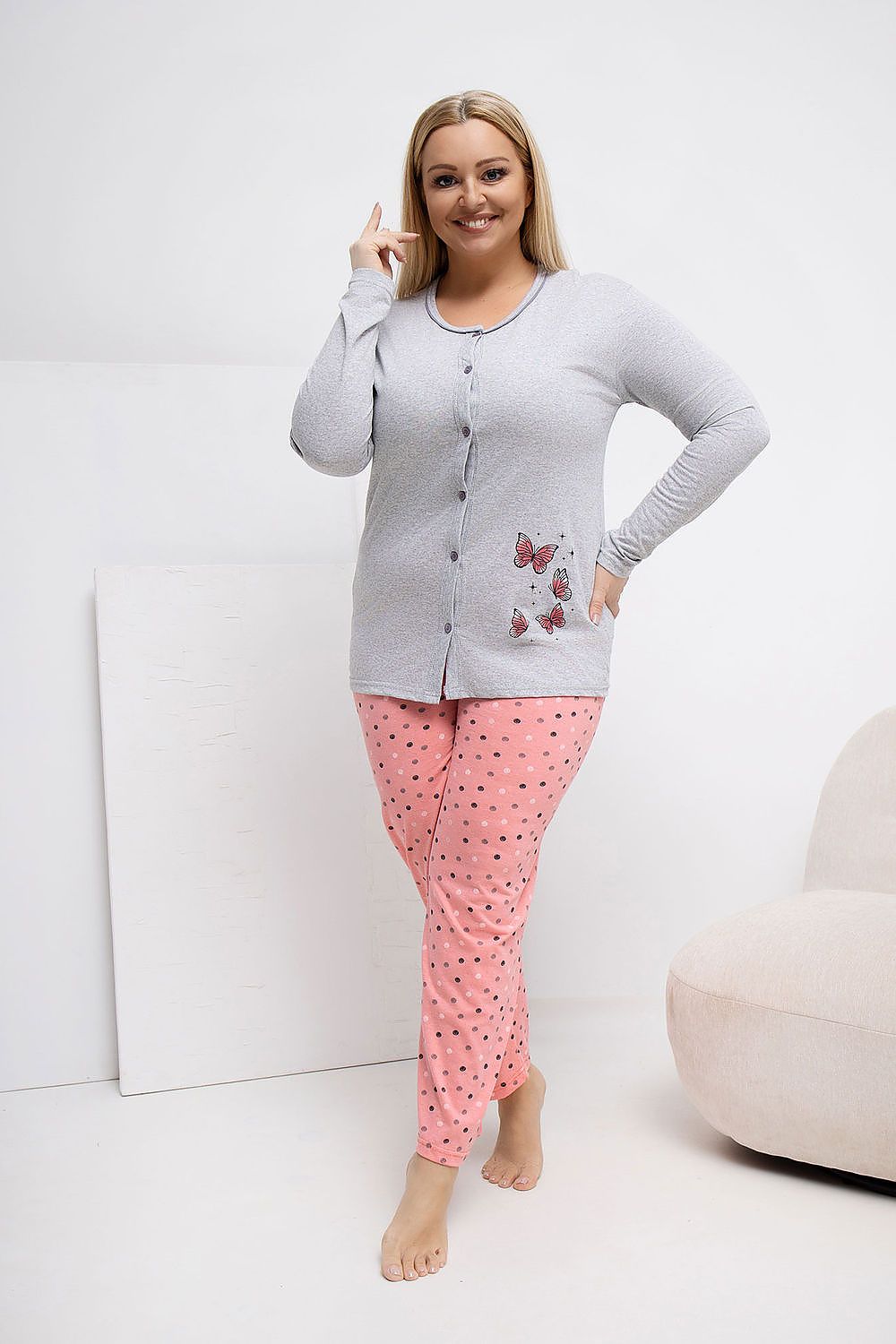  Pijamale Plus Size model 223305 Forever Pink 