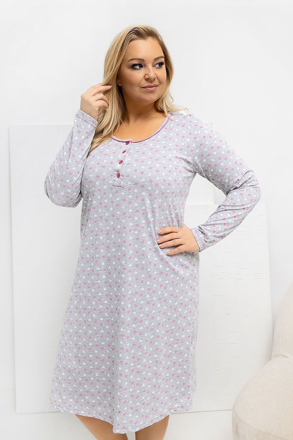  Cămașă de noapte Plus Size model 223309 Forever Pink 