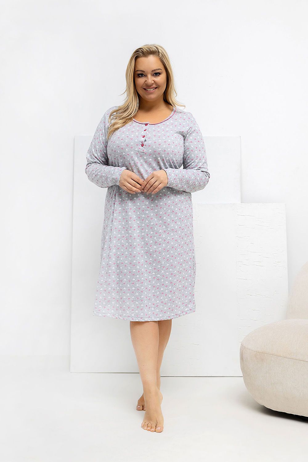  Cămașă de noapte Plus Size model 223309 Forever Pink 