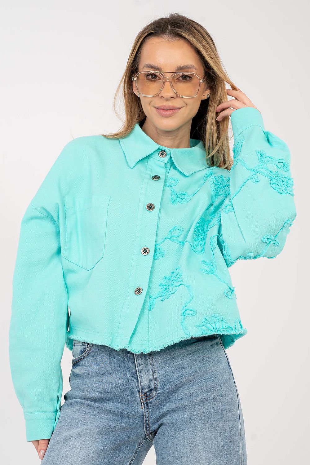  Jachetă din denim model 223790 Rue Paris 