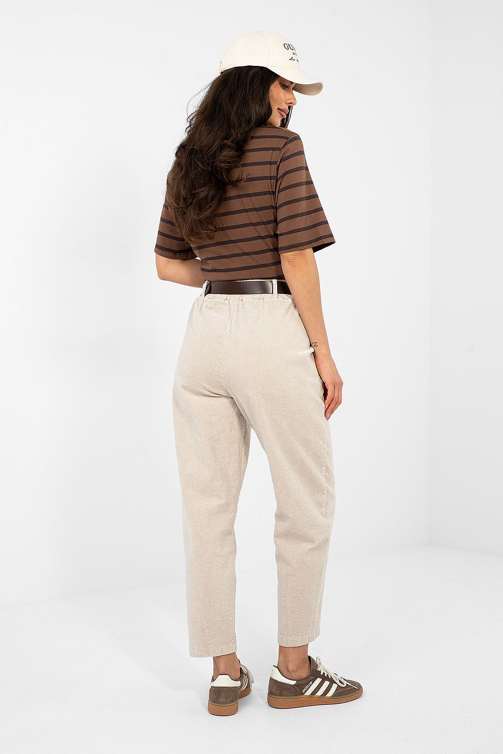  Pantaloni din catifea model 224053 Italy Moda 