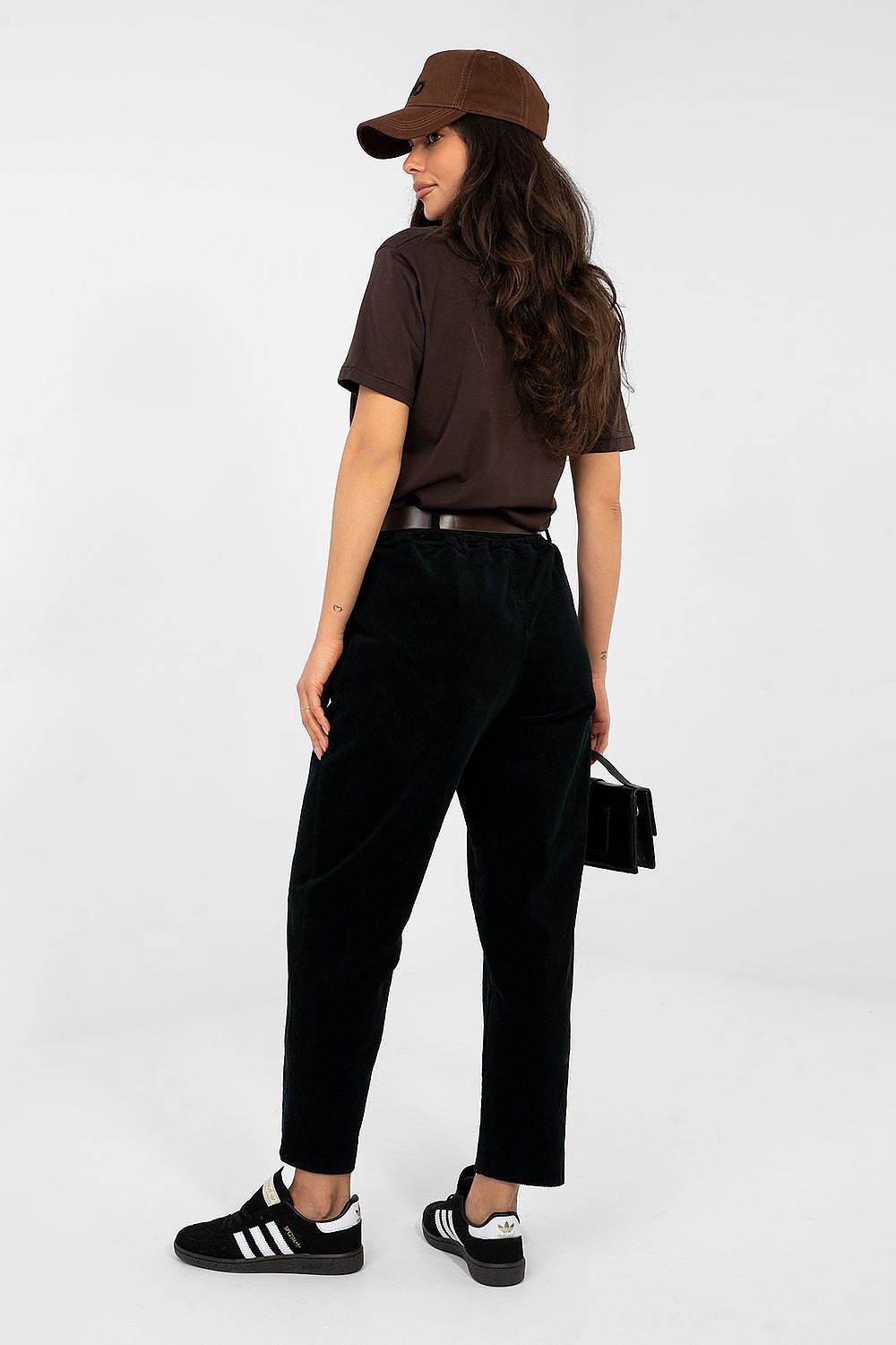  Pantaloni din catifea model 224056 Italy Moda 