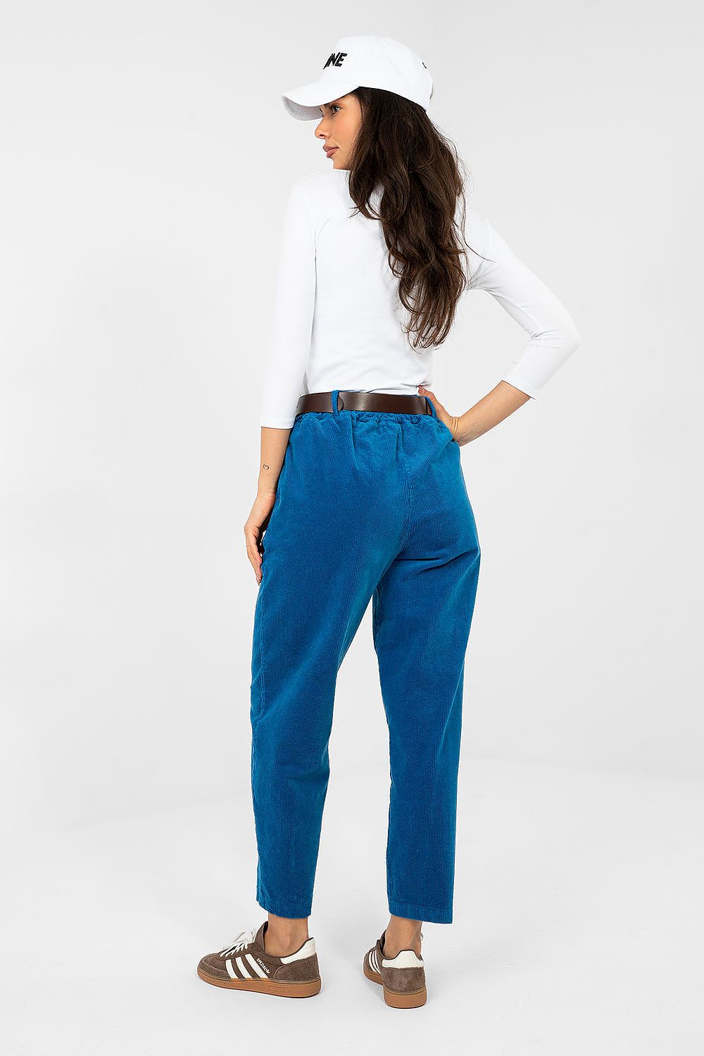  Pantaloni din catifea model 224058 Italy Moda 