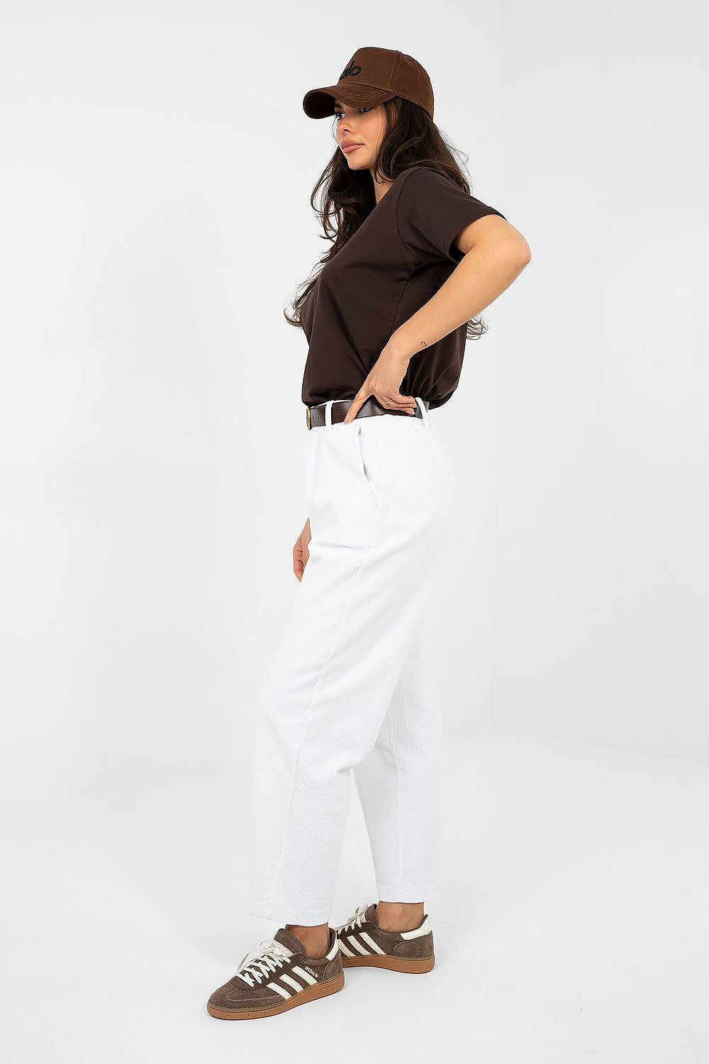  Pantaloni din catifea model 224060 Italy Moda 