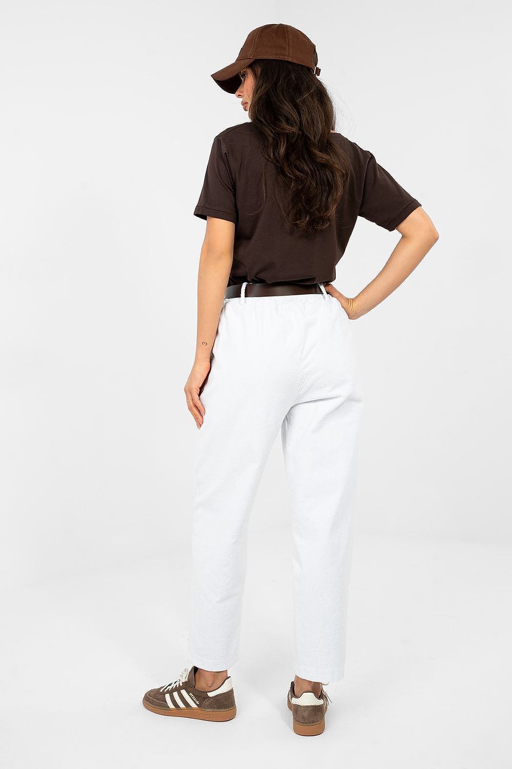  Pantaloni din catifea model 224060 Italy Moda 