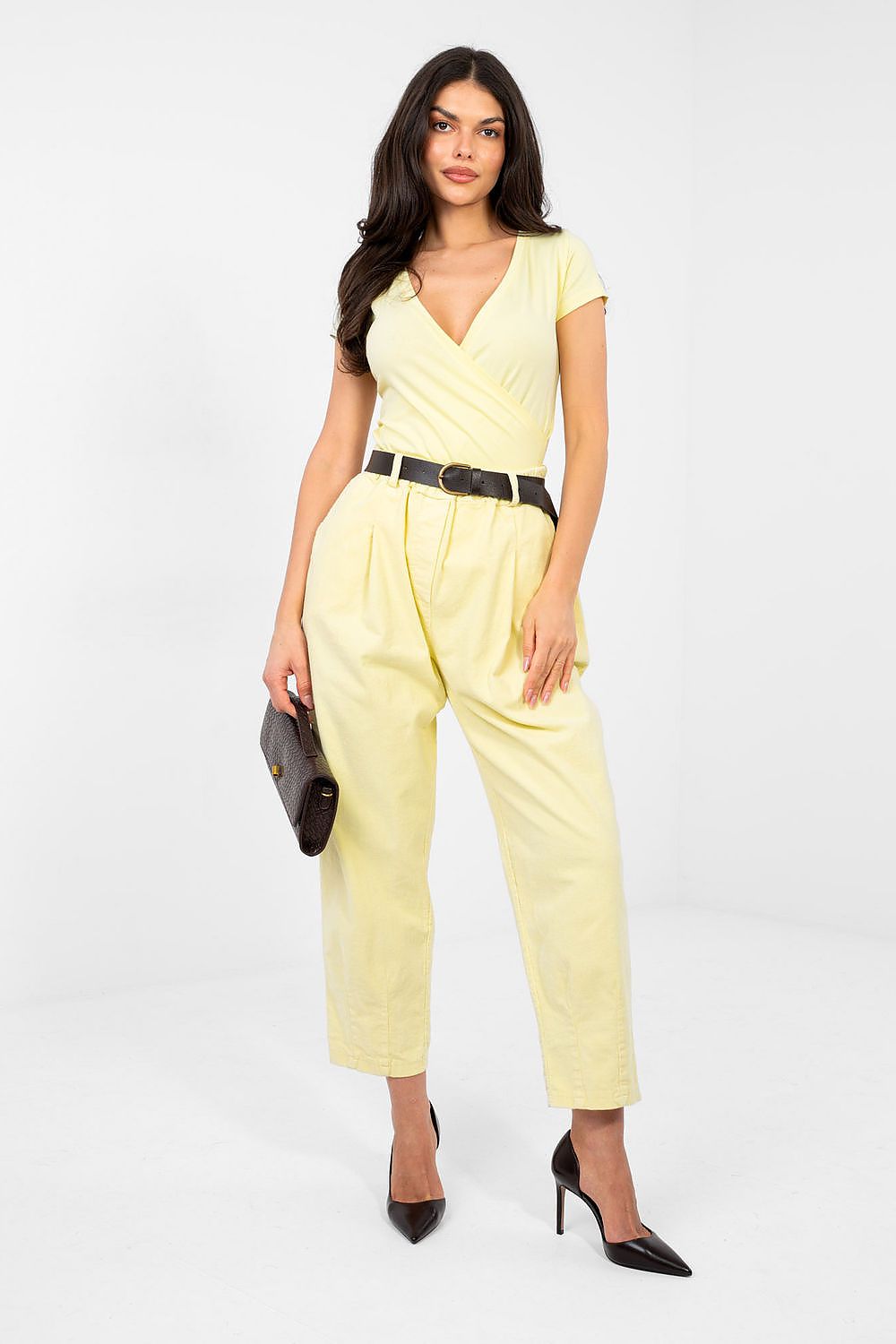  Pantaloni din catifea model 224382 Italy Moda 