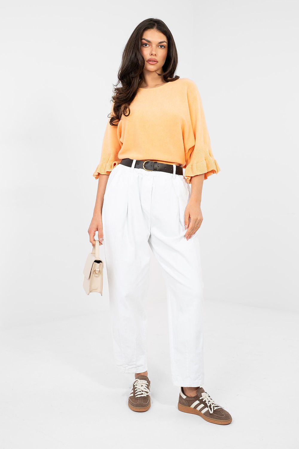  Pantaloni din catifea model 224384 Italy Moda 