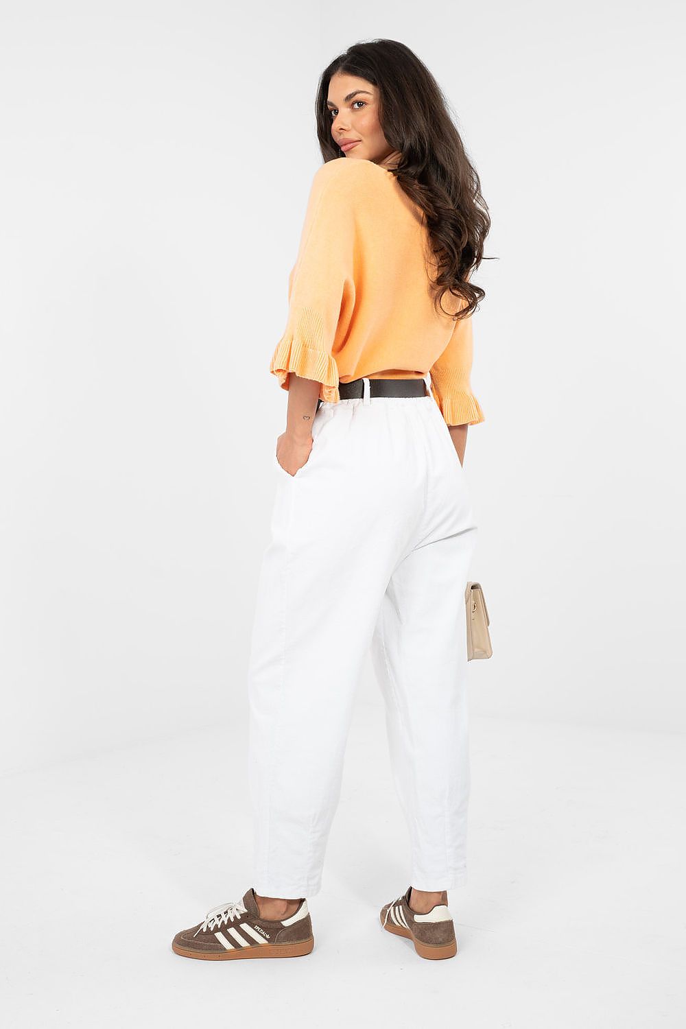  Pantaloni din catifea model 224384 Italy Moda 