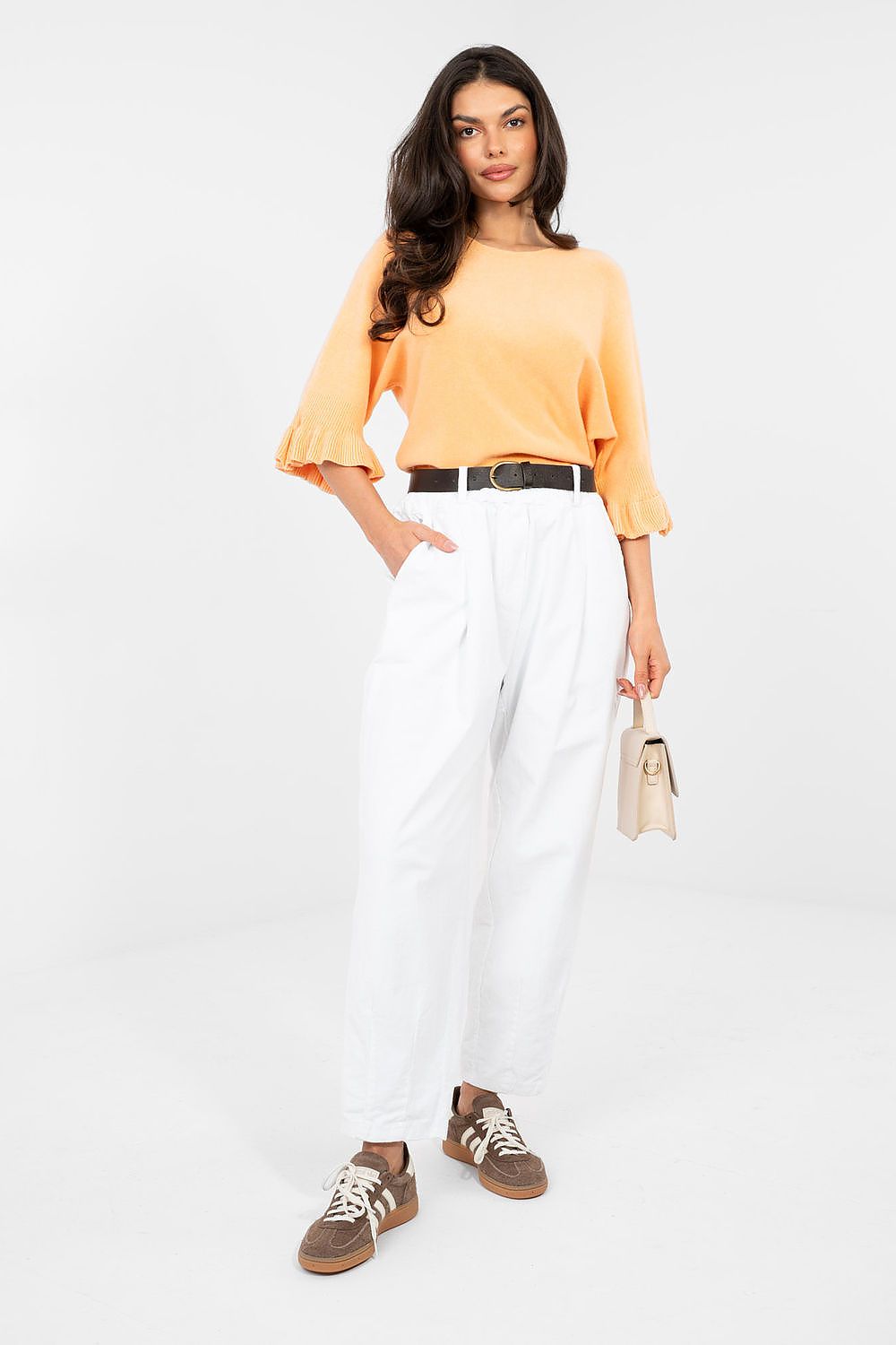  Pantaloni din catifea model 224384 Italy Moda 