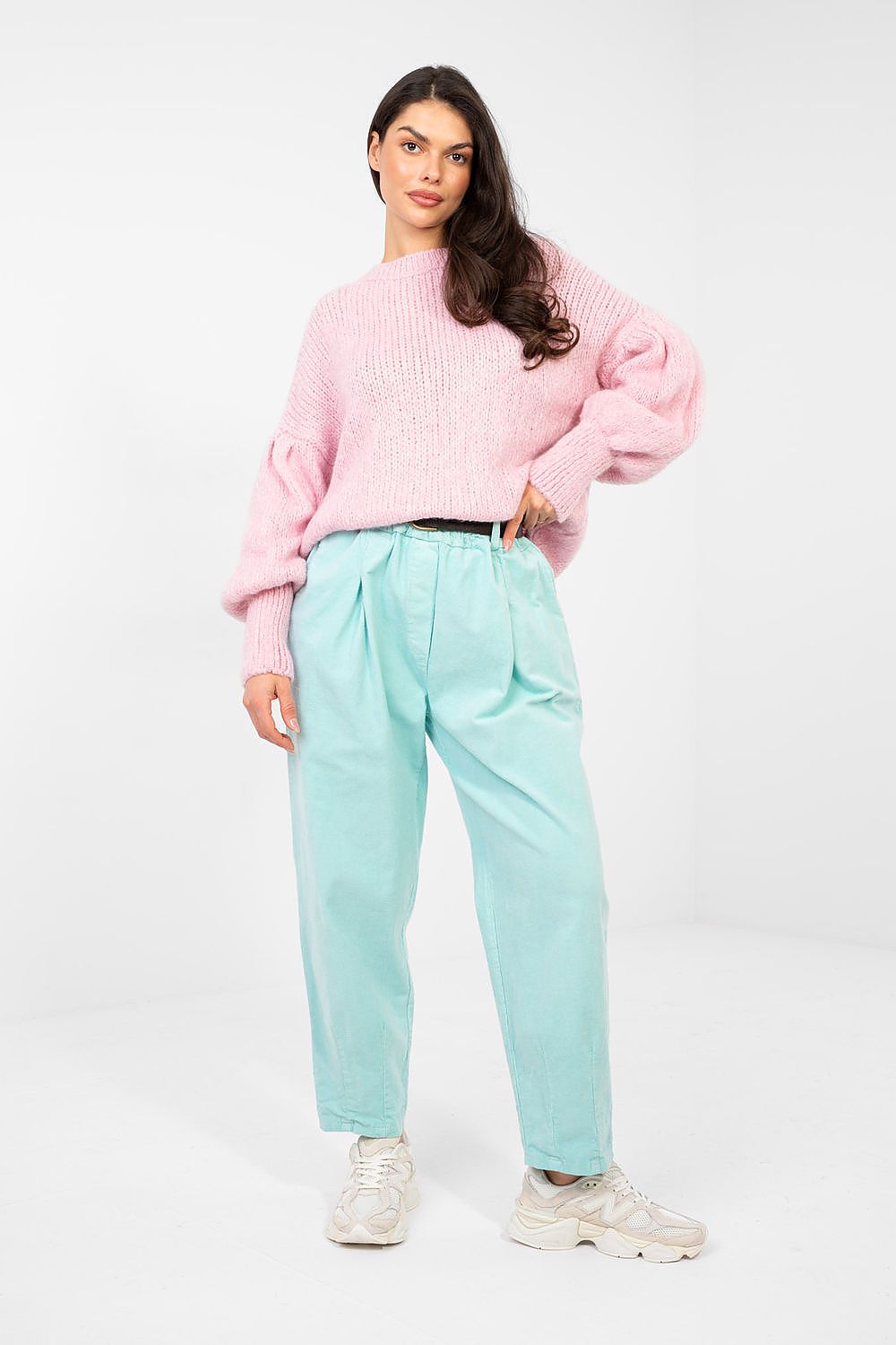  Pantaloni din catifea model 224385 Italy Moda 